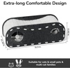 image:imageFUKUMARU Cat Beds for Indoor Pets 315 Inch Extra Long Cozy Cat Bed Cave Tunnel for Multiple amp Large Cats Felt Kitten Hideaway House with Fluffy Ball Scratch Resistant Warm amp Safe BlackBlack and White