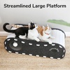 image:imageFUKUMARU Cat Beds for Indoor Pets 315 Inch Extra Long Cozy Cat Bed Cave Tunnel for Multiple amp Large Cats Felt Kitten Hideaway House with Fluffy Ball Scratch Resistant Warm amp Safe BlackBlack and White