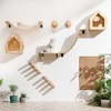 image:imageFUKUMARU Cat Bridge Wall Mounted 128Inch Expanded Feline Perch amp Climbing Steps for Custom Kitten Highway Systems MultiLevel Wall Shelves Furniture