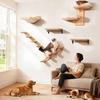 image:imageFUKUMARU Cat Climbing Shelf Wall Mounted Four Step Cat Stair with Jute Scratching for Kitten Walls Shelves Furniture  LargeLarge  Bidirectional