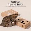 image:imageFUKUMARU Cat Scratcher 2 Packs 25 Inch Cat Scratching Boards for Indoor Cats L Shaped Cardboard Cats Scratcher Vertical Scartch Pads with Ball Toy Walnut ColorWalnut Color