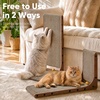 image:imageFUKUMARU Cat Scratcher 2 Packs 25 Inch Cat Scratching Boards for Indoor Cats L Shaped Cardboard Cats Scratcher Vertical Scartch Pads with Ball Toy Walnut ColorWalnut Color