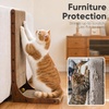 image:imageFUKUMARU Cat Scratcher 2 Packs 25 Inch Cat Scratching Boards for Indoor Cats L Shaped Cardboard Cats Scratcher Vertical Scartch Pads with Ball Toy Walnut ColorWalnut Color