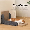 image:imageFUKUMARU Cat Scratcher 268 Inch L Shaped Cat Scratch Pad Wall Modern Cardboard Cats Scratching Board for Indoor Cats Felt Vertical Scratching Post Furniture Protector GreyGrey