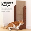 image:imageFUKUMARU Cat Scratcher 268 Inch L Shaped Cat Scratch Pad Wall Modern Cardboard Cats Scratching Board for Indoor Cats Felt Vertical Scratching Post Furniture Protector GreyCaramel