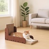 image:imageFUKUMARU Cat Scratcher 268 Inch L Shaped Cat Scratch Pad Wall Modern Cardboard Cats Scratching Board for Indoor Cats Felt Vertical Scratching Post Furniture Protector GreyCaramel