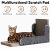 image:imageFUKUMARU Cat Scratcher 268 Inch L Shaped Cat Scratch Pad Wall Modern Cardboard Cats Scratching Board for Indoor Cats Felt Vertical Scratching Post Furniture Protector GreyGrey