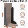 image:imageFUKUMARU Cat Scratcher 268 Inch L Shaped Cat Scratch Pad Wall Modern Cardboard Cats Scratching Board for Indoor Cats Felt Vertical Scratching Post Furniture Protector GreyGrey