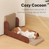 image:imageFUKUMARU Cat Scratcher 268 Inch L Shaped Cat Scratch Pad Wall Modern Cardboard Cats Scratching Board for Indoor Cats Felt Vertical Scratching Post Furniture Protector GreyCaramel