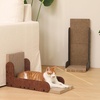 image:imageFUKUMARU Cat Scratcher 268 Inch L Shaped Cat Scratch Pad Wall Modern Cardboard Cats Scratching Board for Indoor Cats Felt Vertical Scratching Post Furniture Protector GreyGrey
