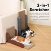 image:imageFUKUMARU Cat Scratcher 268 Inch L Shaped Cat Scratch Pad Wall Modern Cardboard Cats Scratching Board for Indoor Cats Felt Vertical Scratching Post Furniture Protector GreyCaramel