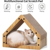 image:imageFUKUMARU Cat Scratcher House 195 Inch Cozy Cardboard Cat Scratcher Moutain Shape Vertical Bed Lounger Durable Cats Scrathing Pad for Indoor Cats Safe amp SecureCat Scratcher House