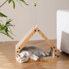 image:imageFUKUMARU Cat Scratcher House 195 Inch Cozy Cardboard Cat Scratcher Moutain Shape Vertical Bed Lounger Durable Cats Scrathing Pad for Indoor Cats Safe amp SecureCat Scratcher House