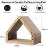 image:imageFUKUMARU Cat Scratcher House 195 Inch Cozy Cardboard Cat Scratcher Moutain Shape Vertical Bed Lounger Durable Cats Scrathing Pad for Indoor Cats Safe amp SecureCat Scratcher House
