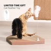 image:imageFUKUMARU Cat Self Groomer 20 Version Cat Arch Face Scratcher with Scratcher Pad Cats Back Grooming Massager Toy Brush for Indoor Kitten and Small DogWood Grain Upgrade