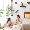image:imageFUKUMARU Cat Wall Furniture 118 Inch Cats Steps for Drywall Kitten Stairs for Wall Mounted with Jute Scratching Kittens Shelf 2 of PackBrown