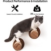 image:imageFUKUMARU Cat Wall Furniture 118 Inch Cats Steps for Drywall Kitten Stairs for Wall Mounted with Jute Scratching Kittens Shelf 2 of PackBrown