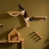 image:imageFUKUMARU Cat Wall Furniture 118 Inch Cats Steps for Drywall Kitten Stairs for Wall Mounted with Jute Scratching Kittens Shelf 2 of PackWheat