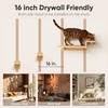 image:imageFUKUMARU Cat Wall Shelves 3 in 1 Cats Walls Furniture Set Food Station with 2 Steps Birch Plywood Perch Suitable for Kitten Play Nap Eat DIY Wall Jungle GymLight Wood Color
