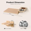 image:imageFUKUMARU Cat Wall Shelves 3 in 1 Cats Walls Furniture Set Food Station with 2 Steps Birch Plywood Perch Suitable for Kitten Play Nap Eat DIY Wall Jungle GymLight Wood Color