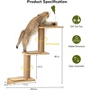 image:imageFUKUMARU Cat Wall Shelves 3 in 1 Transformable Cats Scratching Post Wall Mounted DIY Kitten Walls Jungle and Perch Platform Supplies Suit for Climb Play Nap Scratch
