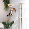 image:imageFUKUMARU Cat Wall Shelves 3 in 1 Transformable Cats Scratching Post Wall Mounted DIY Kitten Walls Jungle and Perch Platform Supplies Suit for Climb Play Nap Scratch