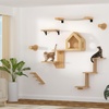 image:imageFUKUMARU Cat Wall Shelves 3 in 1 Transformable Cats Scratching Post Wall Mounted DIY Kitten Walls Jungle and Perch Platform Supplies Suit for Climb Play Nap Scratch