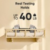 image:imageFUKUMARU Cat Wall Shelves 4 in 1 Stable Wooden WallMounted Furniture Set Climbing Tree with Hammock Bed Perch and Scratching Mat BlackBeige