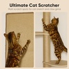 image:imageFUKUMARU Cat Wall Shelves 4 in 1 Stable Wooden WallMounted Furniture Set Climbing Tree with Hammock Bed Perch and Scratching Mat BlackBeige