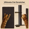 image:imageFUKUMARU Cat Wall Shelves 4 in 1 Stable Wooden WallMounted Furniture Set Climbing Tree with Hammock Bed Perch and Scratching Mat BlackBlack