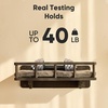 image:imageFUKUMARU Cat Wall Shelves 4 in 1 Stable Wooden WallMounted Furniture Set Climbing Tree with Hammock Bed Perch and Scratching Mat BlackBlack