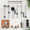 image:imageFUKUMARU Cat Wall Shelves 4 in 1 Stable Wooden WallMounted Furniture Set Climbing Tree with Hammock Bed Perch and Scratching Mat BlackBlack