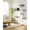 image:imageFUKUMARU Cat Wall Shelves Set 70 Inch Stable Wall Mounted Tree Kitten Scratching Post with Soft Cushion Perch Space Saving Climbing Wall Furniture for 16 Inch Drywall  GrayGrey