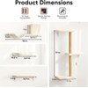 image:imageFUKUMARU Cat Wall Shelves Stable amp Safe 5 in 1 Cat Walls Furniture Set Wooden Kitten Climbing Wall with Scratching Post for 16 Inch Drywall  GreenBeige