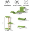 image:imageFUKUMARU Cat Wall Shelves Stable amp Safe 5 in 1 Cat Walls Furniture Set Wooden Kitten Climbing Wall with Scratching Post for 16 Inch Drywall  GreenGreen