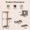 image:imageFUKUMARU Cat Wall Shelves Stable amp Safe 5 in 1 Cat Walls Furniture Set Wooden Kitten Climbing Wall with Scratching Post for 16 Inch Drywall  GreenLight Gray
