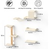 image:imageFUKUMARU Cat Wall Shelves Stable amp Safe 7 in 1 Cat Furniture Set Wooden Climbing Wall with Scratching Post for 16 Inch Drywall  Beige