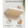 image:imageFUKUMARU Cat Wall Shelves Stable amp Safe 7 in 1 Cat Furniture Set Wooden Climbing Wall with Scratching Post for 16 Inch Drywall  Beige