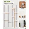 image:imageFUKUMARU Cat Wall Shelves Stable amp Safe 7 in 1 Cat Furniture Set Wooden Climbing Wall with Scratching Post for 16 Inch Drywall  Beige