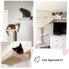 image:imageFUKUMARU Cat Wall Shelves Stable amp Safe 7 in 1 Cat Furniture Set Wooden Climbing Wall with Scratching Post for 16 Inch Drywall  Beige