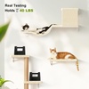 image:imageFUKUMARU Cat Wall Shelves Stable amp Safe 7 in 1 Cat Furniture Set Wooden Climbing Wall with Scratching Post for 16 Inch Drywall  Beige