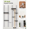image:imageFUKUMARU Cat Wall Shelves Stable amp Safe 7 in 1 Cat Furniture Set Wooden Climbing Wall with Scratching Post for 16 Inch Drywall  Gray