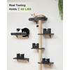image:imageFUKUMARU Cat Wall Shelves Stable amp Safe 7 in 1 Cat Furniture Set Wooden Climbing Wall with Scratching Post for 16 Inch Drywall  Gray