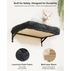 image:imageFUKUMARU Cat Wall Shelves Stable amp Safe 7 in 1 Cat Furniture Set Wooden Climbing Wall with Scratching Post for 16 Inch Drywall  Gray