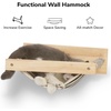 image:imageFUKUMARU Hammock Wall Mounted Cat Beds and Perches Wooden Kitten Walls Furniture Stable Cats Shelves for Sleeping Playing Climbing and Lounging Black StripeMBlack Stripe