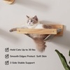 image:imageFUKUMARU Hammock Wall Mounted Cat Beds and Perches Wooden Kitten Walls Furniture Stable Cats Shelves for Sleeping Playing Climbing and Lounging Black StripeMBlack Stripe