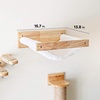 image:imageFUKUMARU Hammock Wall Mounted Cat Beds and Perches Wooden Kitten Walls Furniture Stable Cats Shelves for Sleeping Playing Climbing and Lounging Black StripeMWhite Flannel