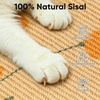 image:imageFUKUMARU Sisal Cat Scratching Mat 236 x 157 Inch Natural Sisal Cat Scratch Pad Mats for Indoor Cats Horizontal Cats Wall Scratcher Kitten Floor Rug with Sticky Tapes Furniture ProtectorFlowerFlower
