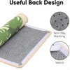 image:imageFUKUMARU Sisal Cat Scratching Mat 236 x 157 Inch Natural Sisal Cat Scratch Pad Mats for Indoor Cats Horizontal Cats Wall Scratcher Kitten Floor Rug with Sticky Tapes Furniture ProtectorFlowerMonstera