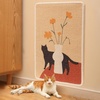 image:imageFUKUMARU Sisal Cat Scratching Mat 236 x 157 Inch Natural Sisal Cat Scratch Pad Mats for Indoor Cats Horizontal Cats Wall Scratcher Kitten Floor Rug with Sticky Tapes Furniture ProtectorFlowerFlower